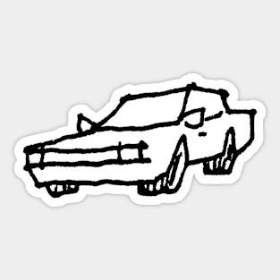 Car, hand drawing, sketch Sticker